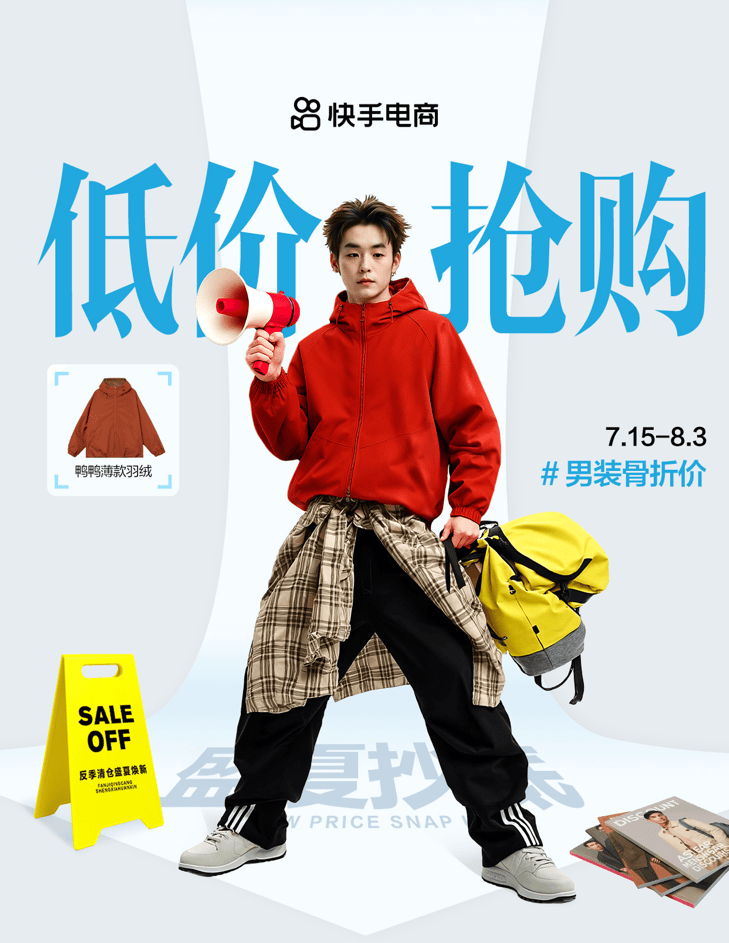快手电商男装运动推出“盛夏清仓”活动助力商家销售增长